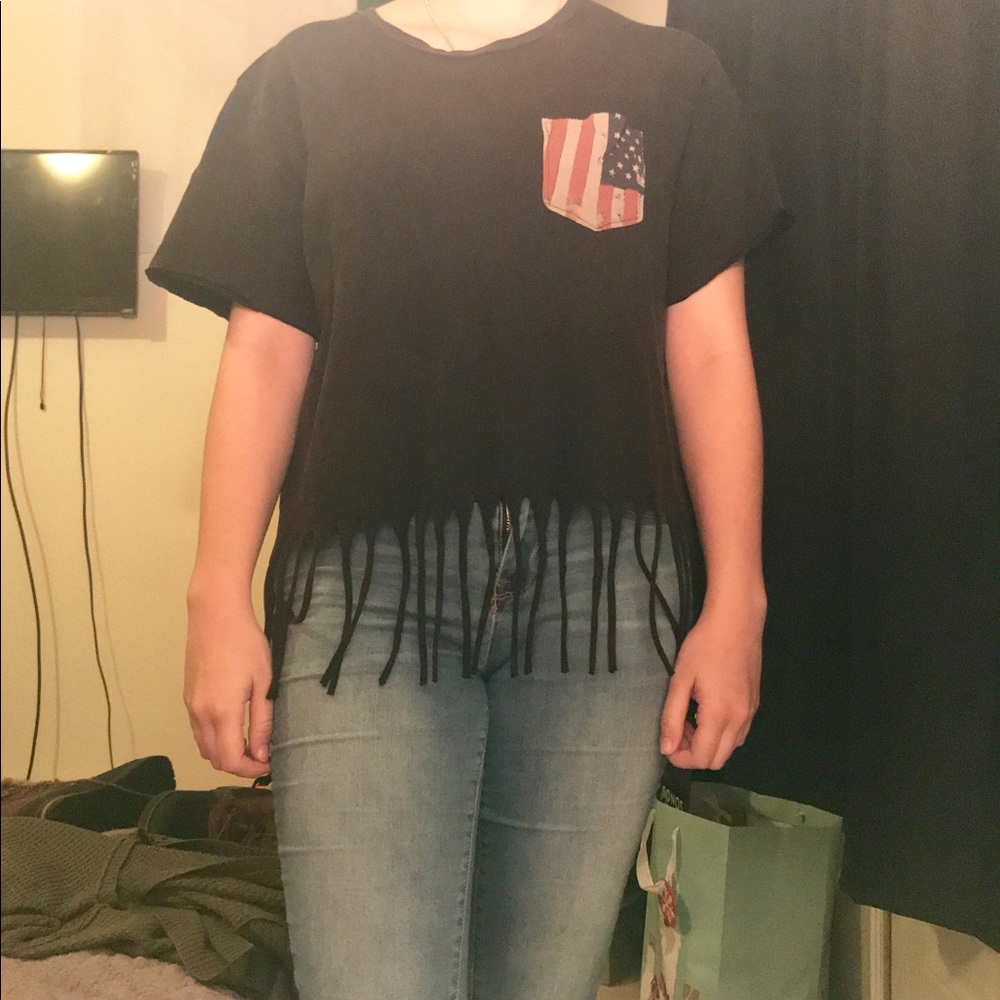 Denim & Supply fringe T-shirt